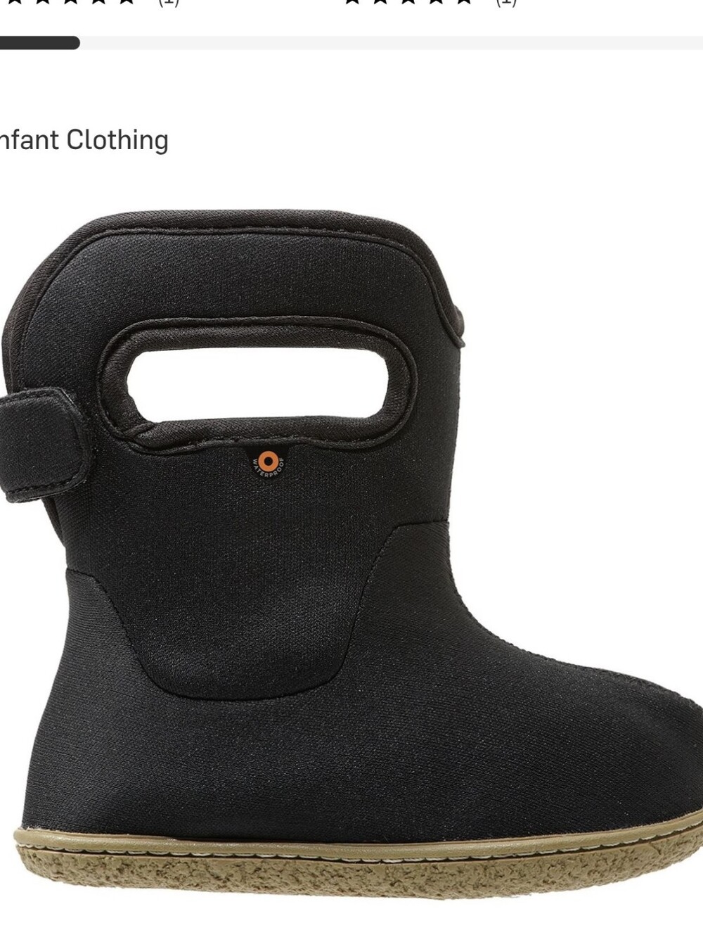Kids Black Pull-On Winter Boots - Unbranded